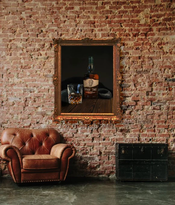 Aimee Smith Buffalo Trace Whiskey Still Life Painting 18×24 - Image 4