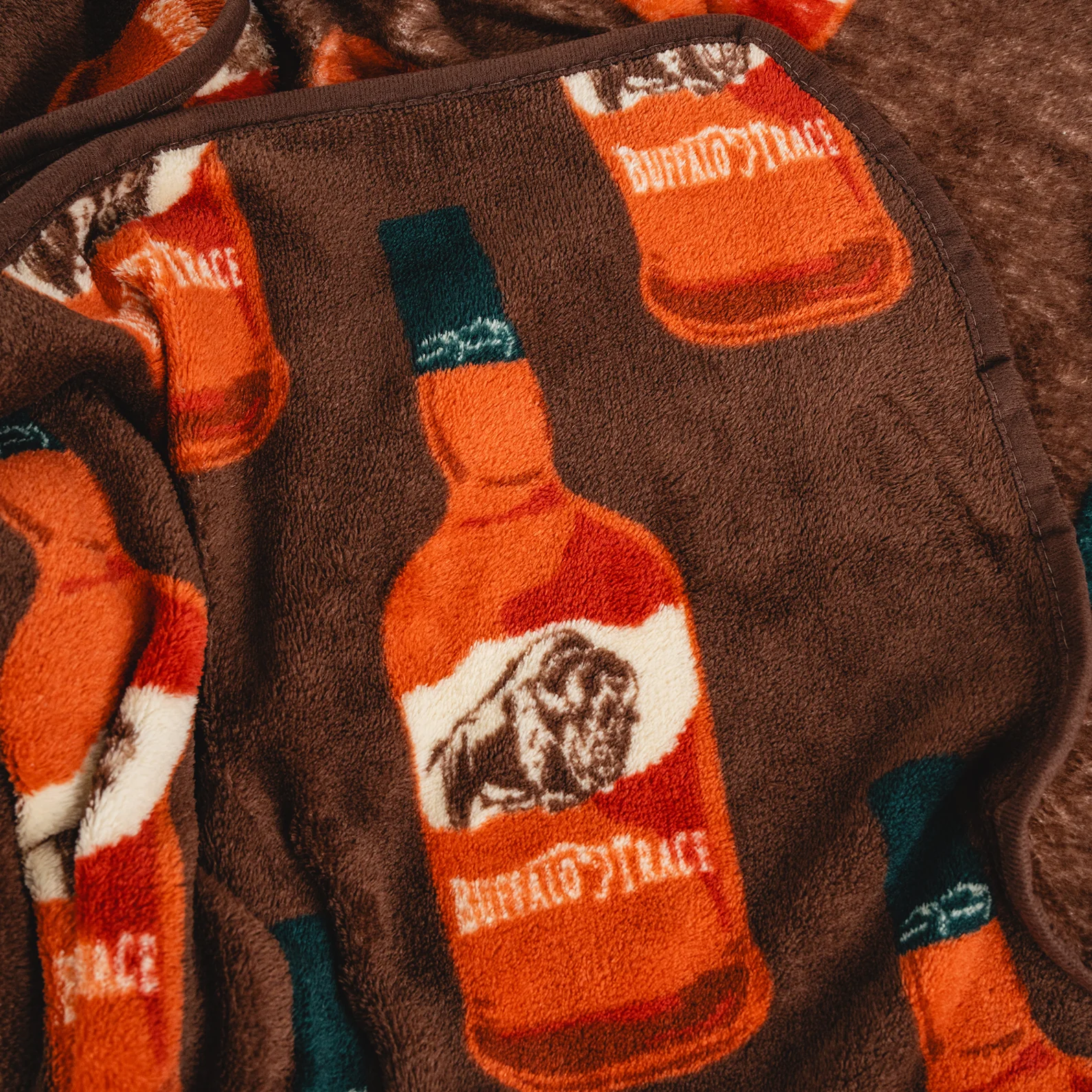 Buffalo Trace Bourbon Bottle Fleece Blanket - Image 3