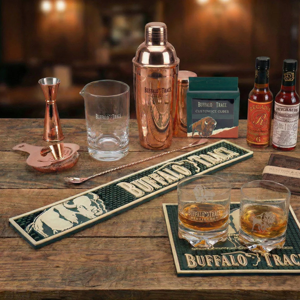 Buffalo Trace Ultimate Home Bar Bundle (15-Piece Set)