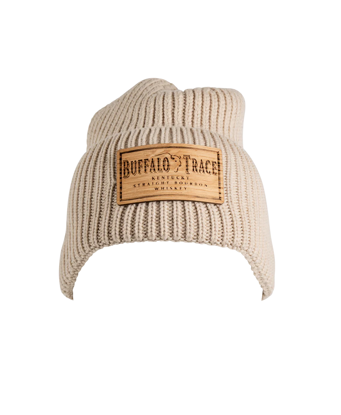 Buffalo Trace Cream Wood Patch Beanie Hat - Image 2
