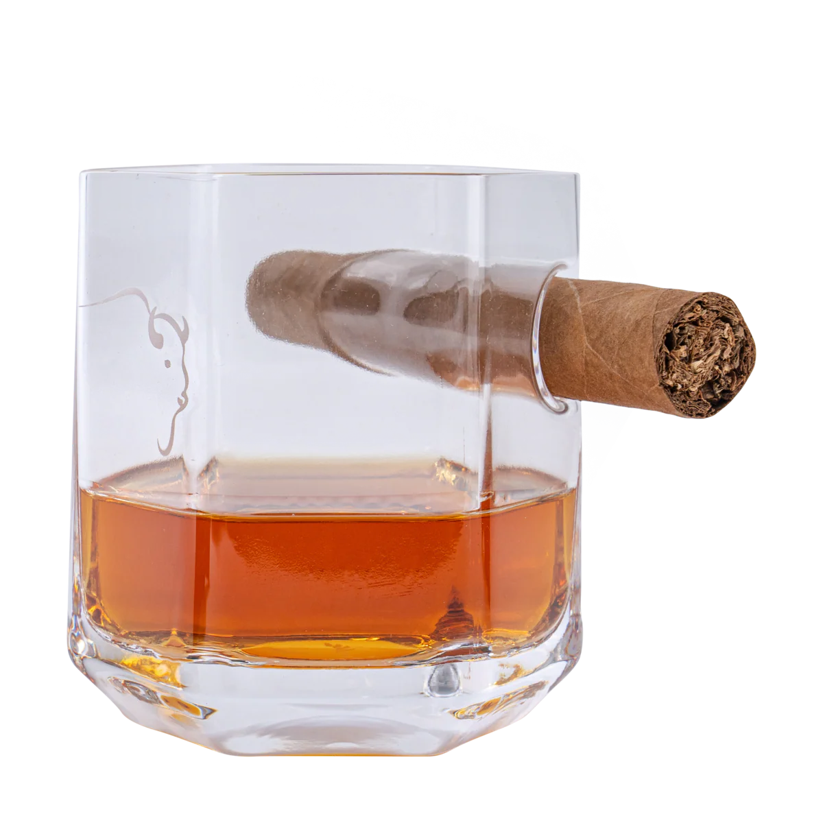 Buffalo Trace Swoosh Etched Cigar Glass - Image 9
