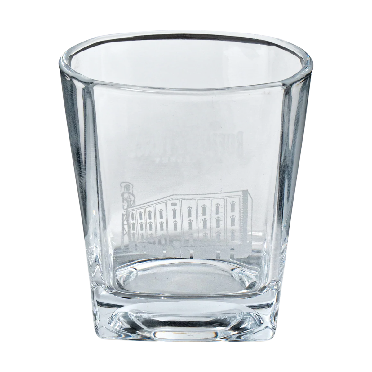 Buffalo Trace Etched Square Rocks Glass - Image 2