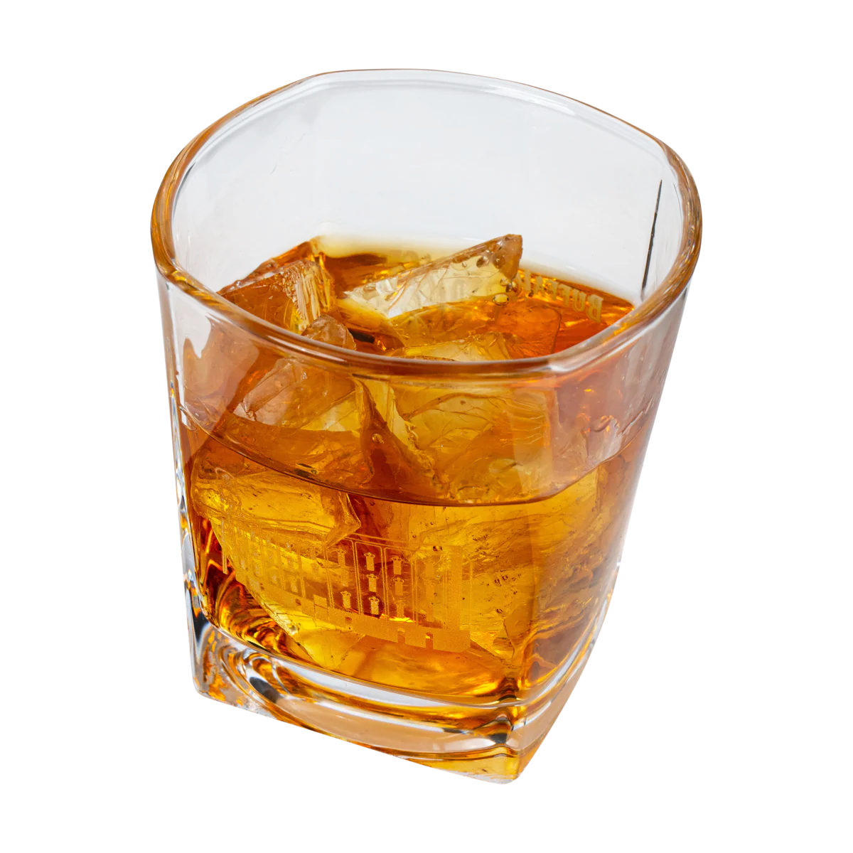 Buffalo Trace Etched Square Rocks Glass - Image 6