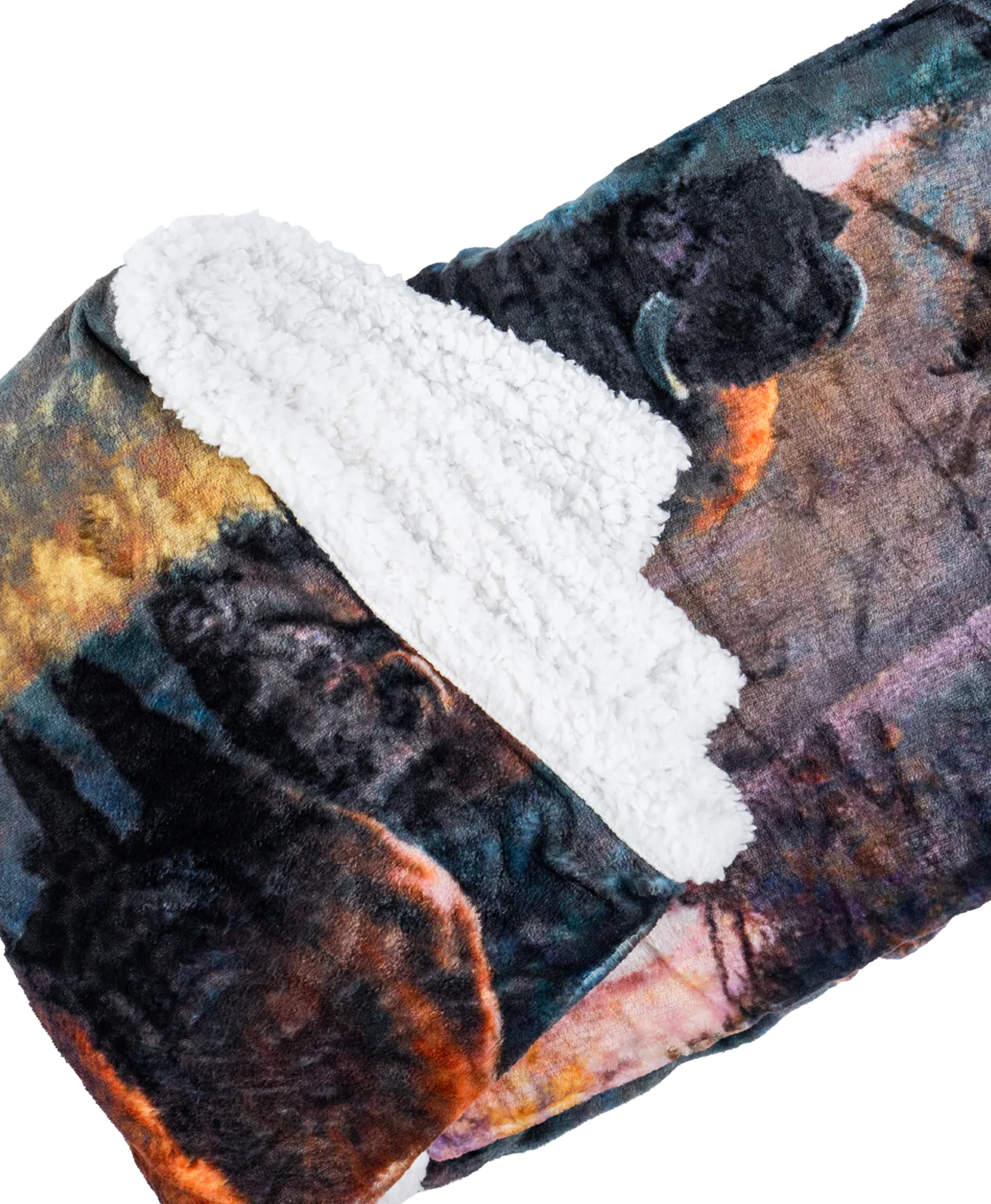 Buffalo Trace Fleece Blanket with Buffalo - Image 4