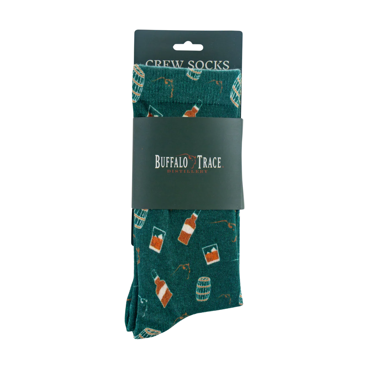 Buffalo Trace Green Allover Print Socks - Image 2