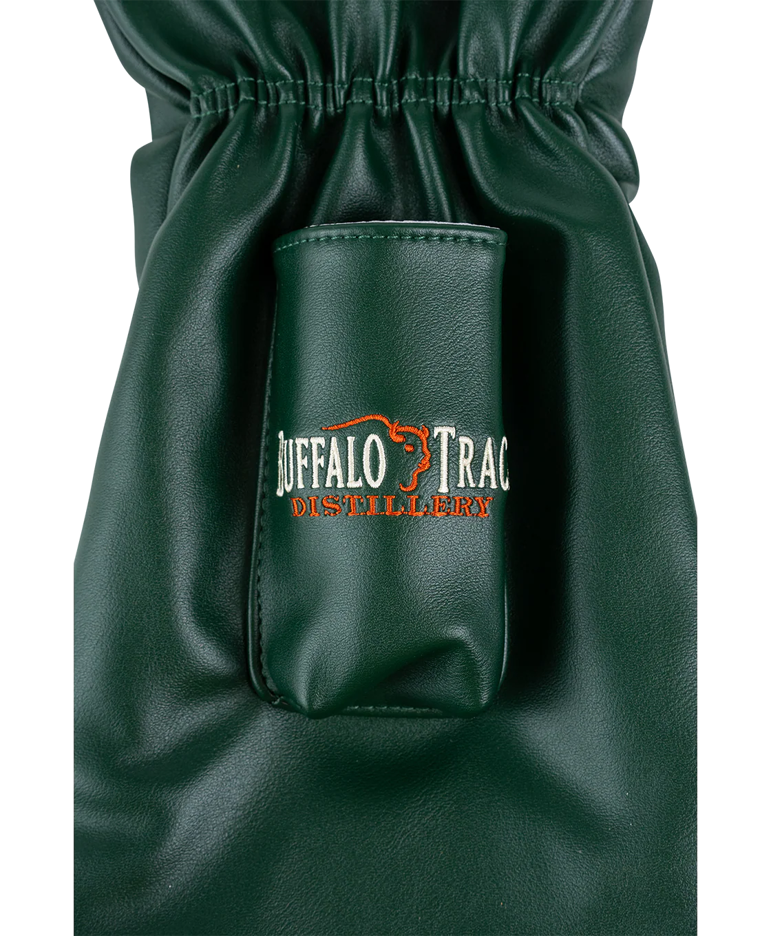 Buffalo Trace Green Leather Golf Club Cover With Pocket - Image 4