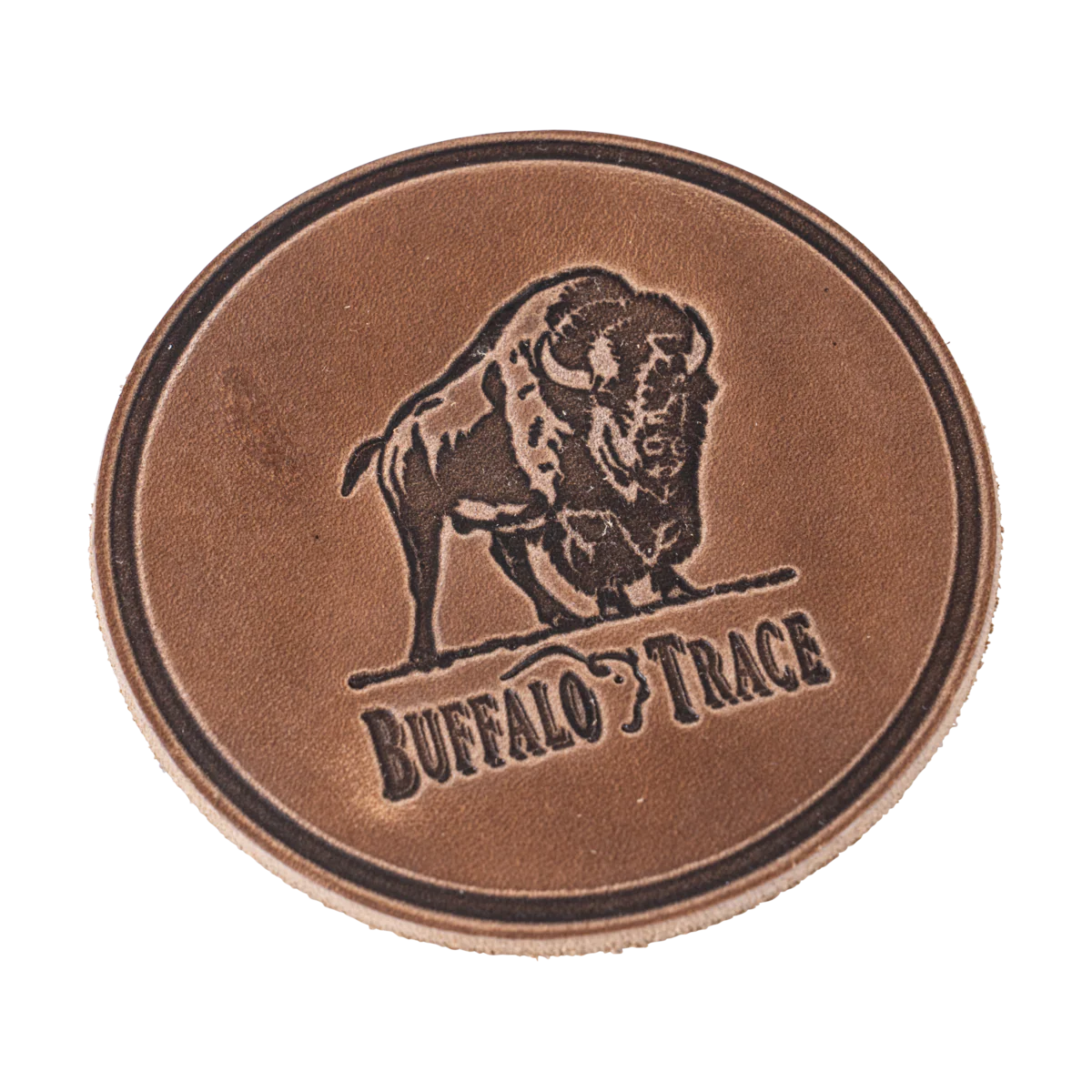 Buffalo Trace Leather Coaster