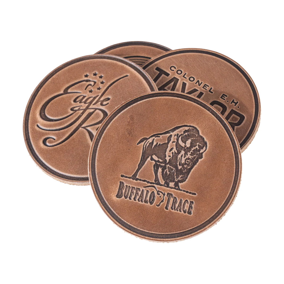 Buffalo Trace Leather Coaster - Image 2