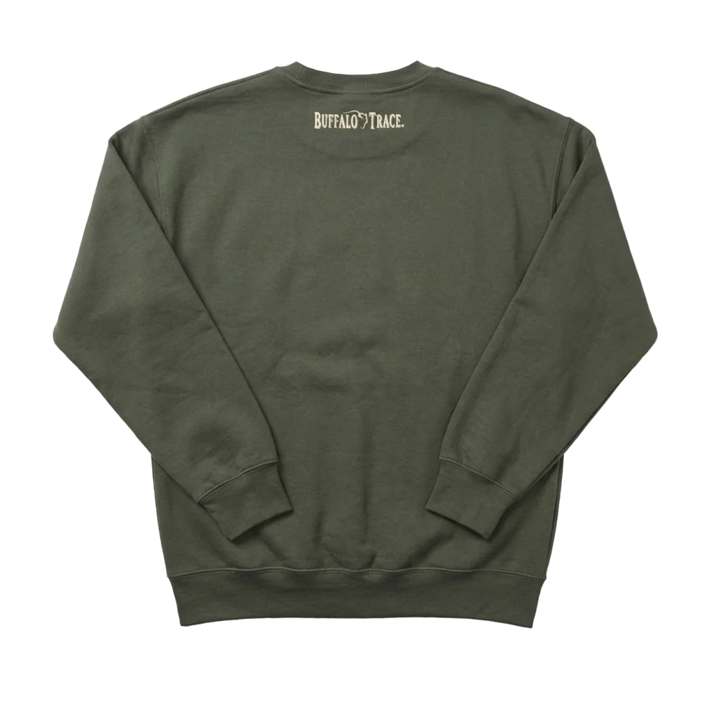 Buffalo Trace "Perfectly Untamed" Army Green Sweatshirt - Image 2