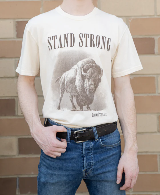 Buffalo Trace "Stand Strong" Throwback T-Shirt (Cream) - Image 3