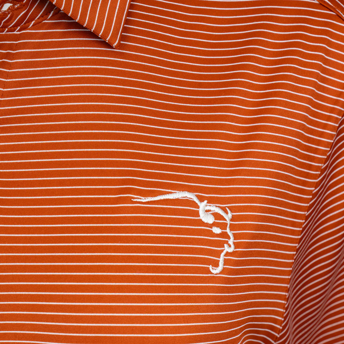 Cutter & Buck Orange Striped Polo - Image 3