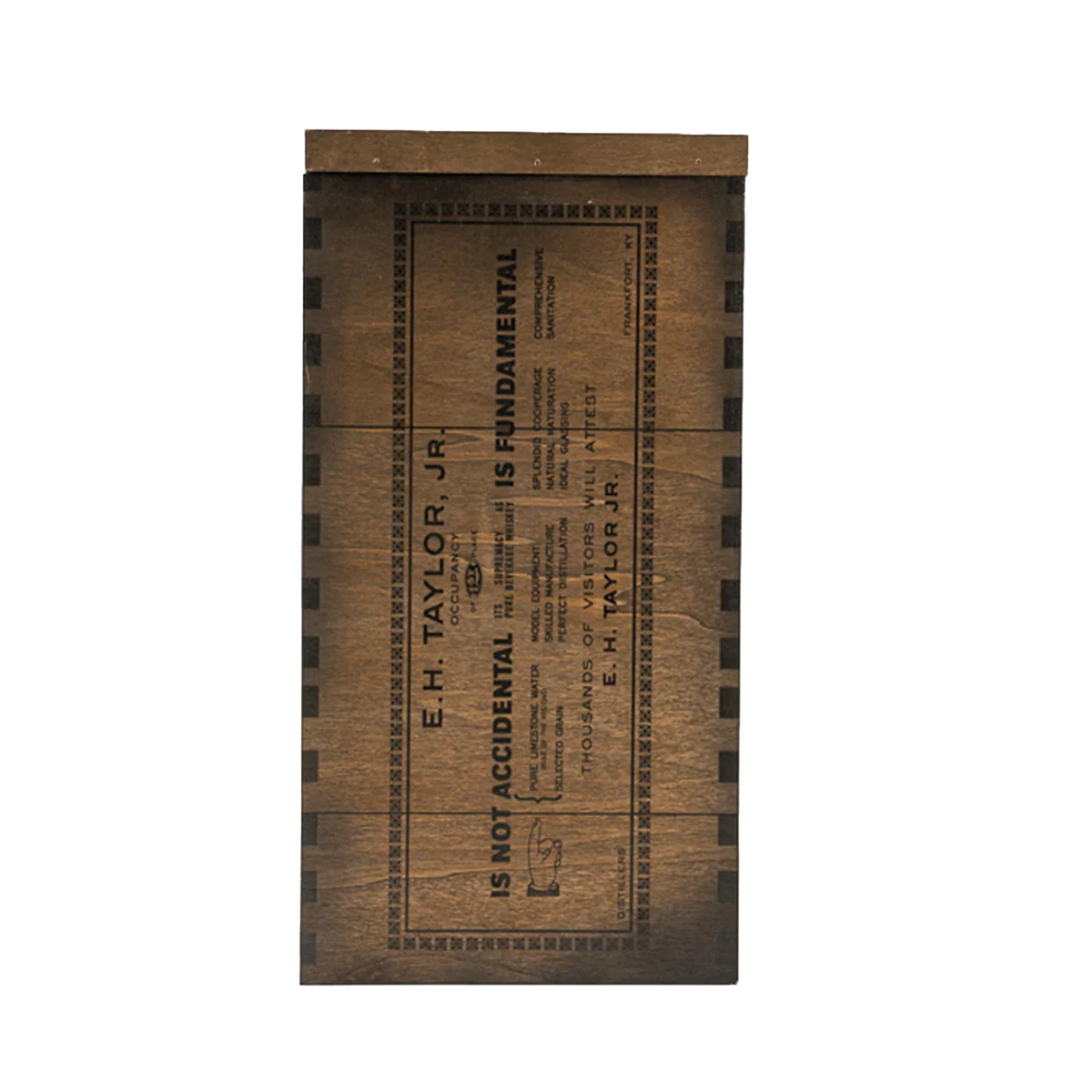 Colonel E.H. Taylor Jr. Distressed Bourbon Wooden Box - Image 3