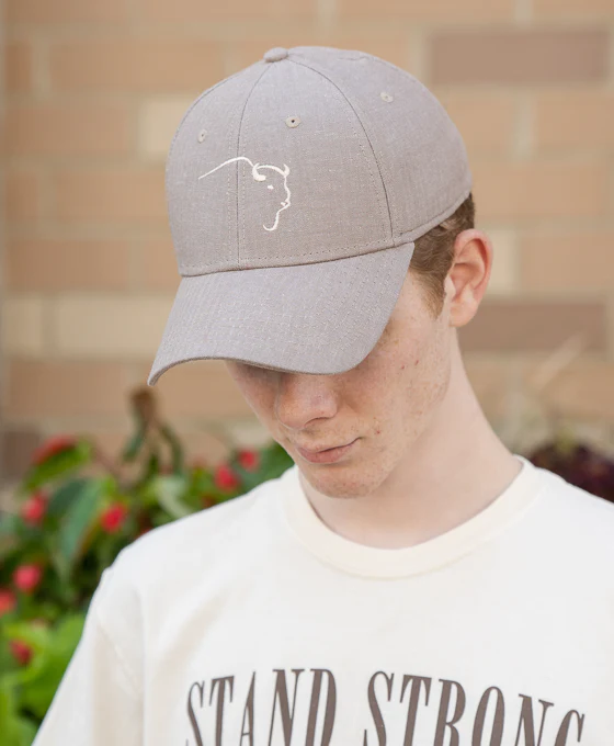 Khaki Color Hat with Cream Buffalo Swoosh - Image 5