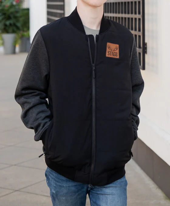 Stagg Black Bomber Jacket - Image 4