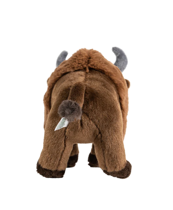 14in Hand-Stitched Buffalo Plush – Rustic Wildlife Decor - Image 3